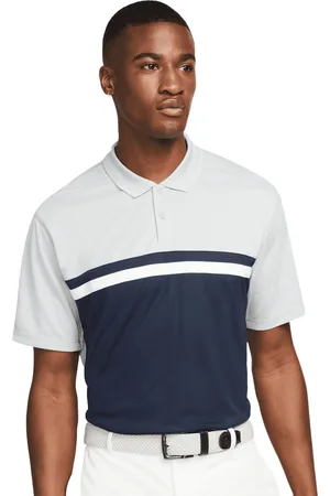 Nike Herren Victory Dri-FIT Golf Polo Shirt (Helles Rauchgrau/Obsidianblau)