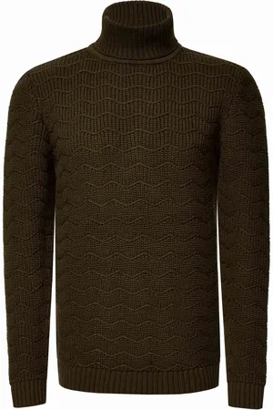 Rusty Neal Schwerer Grobstrick Rollkragen-Pullover