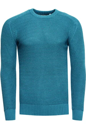 Rusty Neal Grobstrick Slim Fit Rundhals-Pullover