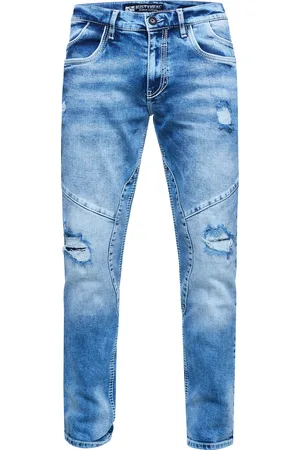 Rusty Neal Jeans Hose "NISHO" Straight-Fit Biker Cotton-Stretch