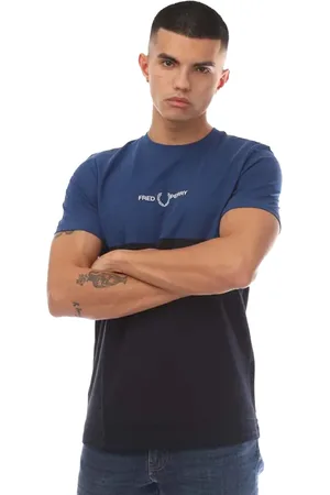 Fred Perry T-Shirt Mit Markenzeichen für Herren (Marineblau)