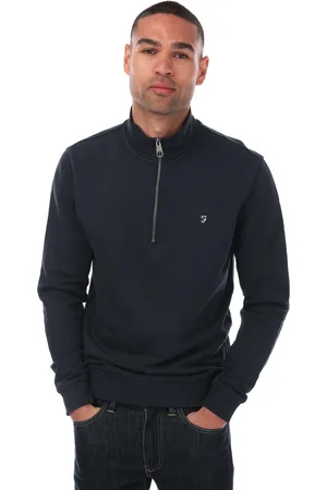 Farah "Aintree" Pullover mit kurzem Reißverschluss für Herren (Marineblau)