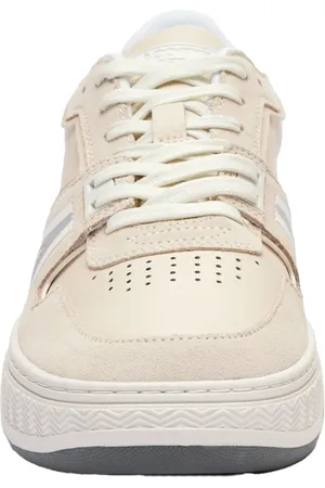 Lacoste Herren/Damen Unisex Sneaker "L001", Leder (Naturweiß)