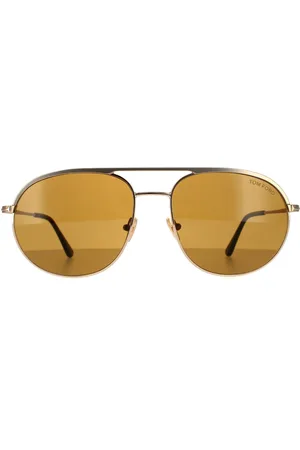 Tom Ford Aviator Mens Matte Rose Braun Sonnenbrille