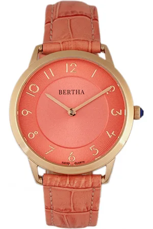 Bertha Abby Schweizer Lederarmbanduhr