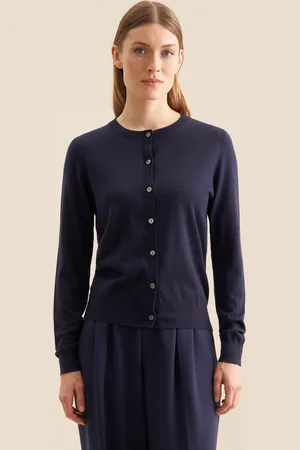 Seidensticker Strick-Jacke Damen Dunkelblau