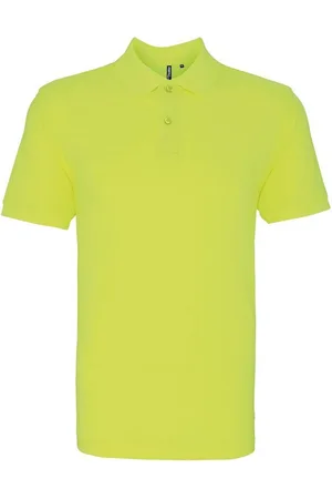 Asquith Herren-Poloshirt mit kurzen Ärmeln (neongelb)