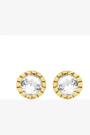 Luxenter Ohrringe, 925 Sterling Silber Naadim und glänzende 18K vergoldete Zirkonias