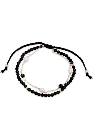 Luxenter Armreif aus einer Metalllegierung und hydrothermalem Quarz Onyx mit 18K vergoldetem Finish