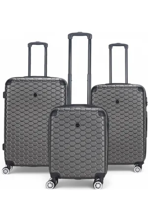 Infinity Erweiterbarer Hartschalenkoffer aus ABS mit 8 Rädern, Anthrazit, Reisegepäck, Urlaubstaschen