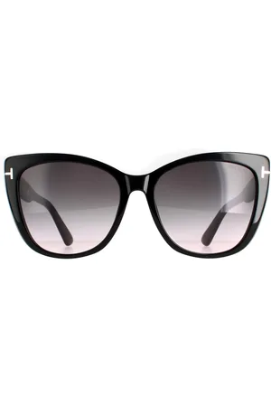 Tom Ford Cat Eye Womens Shiny Black Smoke Gradient FT0937 Nora Sunglasses