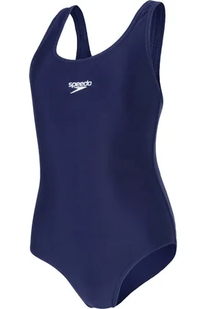 Speedo "Medalist" Badeanzug für Mädchen (Marineblau)