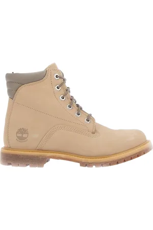 Timberland Damen Stiefel, Narbiges Leder (Cremefarbe)