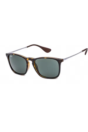 Ray-Ban Lunettes De Soleil Chris 4187 710/71 Tortue & Gunmetal Vert
