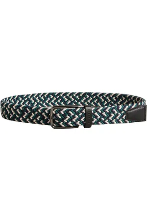 Ted Baker Gürtel, gewebter Stoff, Lederverkleidung