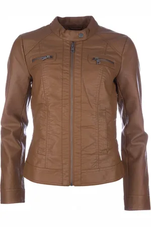 ONLY "Bandit" Bikerjacke für Damen (Cognacfarbe)