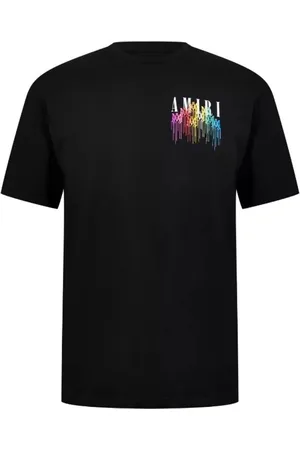 AMIRI MA Drip Collage Design Schwarzes T-Shirt