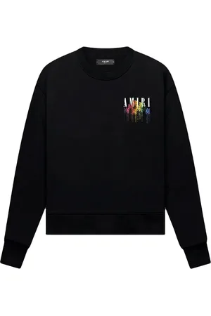AMIRI MA Drip Collage Logo Schwarzes Sweatshirt