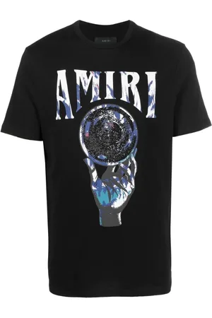AMIRI Crystal Ball SS Logo Schwarzes T-Shirt