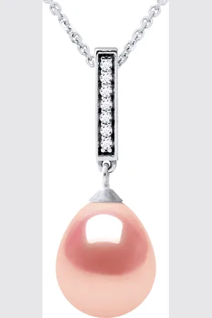 Diadema BARETTE Halskette Süßwasserperlen-Schmuck 9-10 mm 925