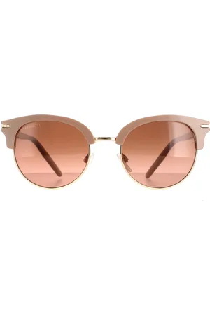Serengeti Semi Rimless Womens Shiny Rose Polarized Drivers Gradient Brown Lela