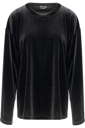 Tom Ford Schwarz Velvet T-Shirt Langarm
