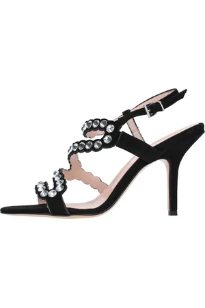 ANNA F. Schwarze Sandalen
