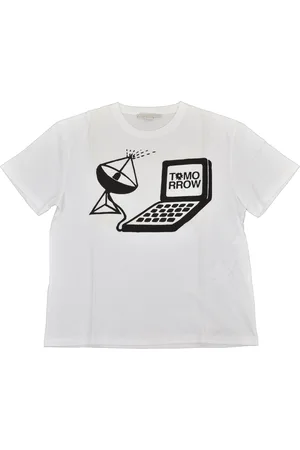 Stella McCartney WeiBes Herren-T-Shirt mit Baumwolldruck von , Mod. MN0453010SIP049000