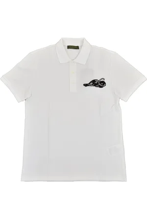 VALENTINO Herren-Poloshirt aus Baumwolle, weiB, Logo, Mod. MV0MH01M47C0BO