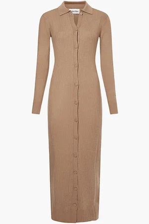 Calvin Klein WOLL-TENCEL-RIPPKLEID