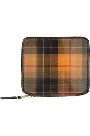 Comme des Garçons Linsenformige Tartan-Geldborse