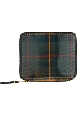 Comme des Garçons Linsenformige Tartan-Geldborse