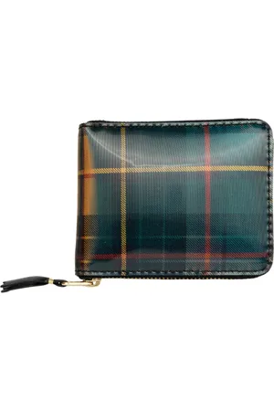 Comme des Garçons Linsenformige Tartan-Geldborse