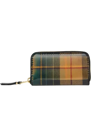 Comme des Garçons Linsenformige Tartan-Geldborse