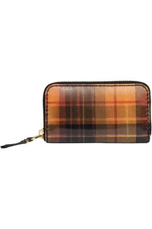 Comme des Garçons Linsenformige Tartan-Geldborse