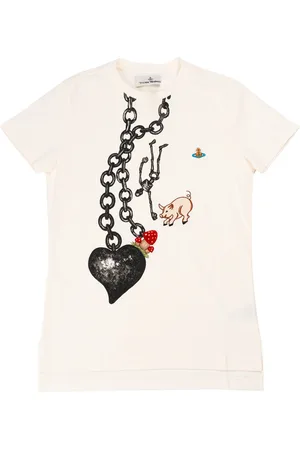 Vivienne Westwood T-Shirt „Herzkette Peru“ in WeiB