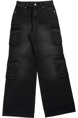MISBHV Cargohose aus gewaschenem Denim in Schwarz