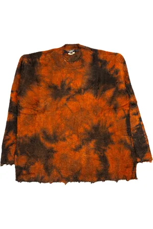 JUNYA WATANABE Stuckgefarbter Herrenpullover in Braun/Orange