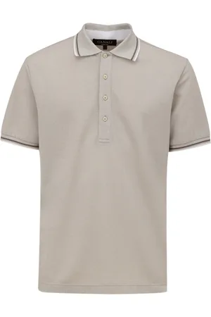CANALI Polo graue kurze Armel