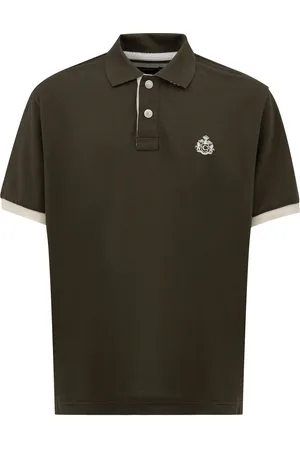 CANALI Polo kurze Armel grun kaki