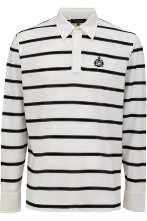 CANALI Polo lange gestreifte Armel