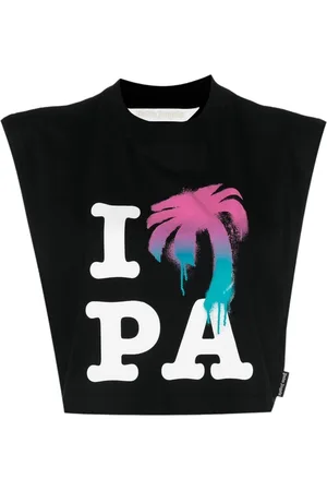 Palm Angels T-Shirt Frau Ich liebe Pa