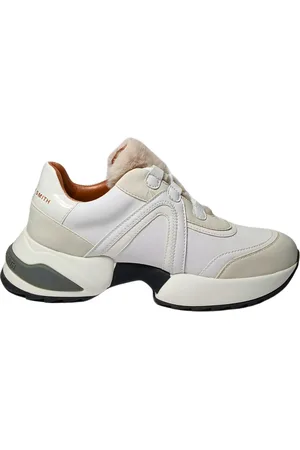 Alexander Smith Schuhe fur Damen Marmor Frau-WeiB mit Fell