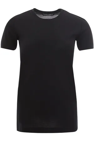 Dolce & Gabbana Schwarze Wolle T-Shirt