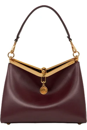 Etro Frauen Handtaschen - Schultertasche Segeln m Leder - Burgund