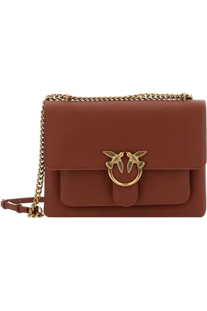 Pinko Frauen Handtaschen - Liebe weiches Big Leder gefickt - braun