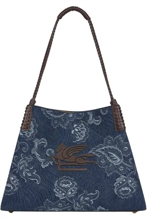 Etro Schultertaschen Frau - shop libra m denim jacquard - blau