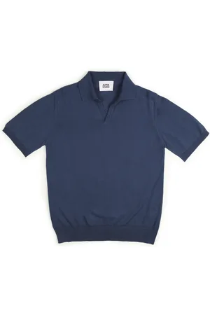 ALPHA STUDIO Polo V. M/m Baumwolle Crepe AU-5021B 1041 DENIM