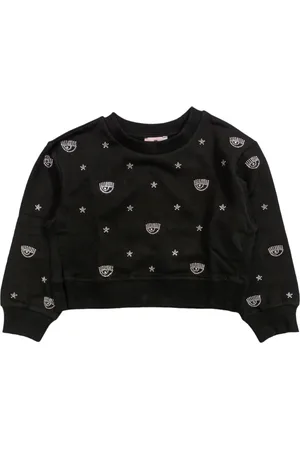 Chiara Ferragni Schwarzes Sweatshirt 0050 Logomania 59A606 1005