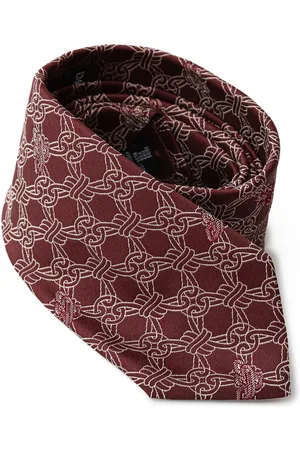 Emporio Armani Bordeaux Krawatte in Seide